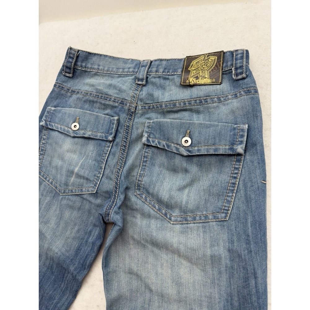 X-Clusive By Southpole Edition Mens Jeans Size 34x30 Medium Denim Wash Flaps Y2K